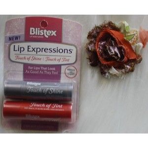 Blistex Lip Expressions Touch of Shine + Touch of Tint with Mirror 2Ct .13 Oz.
